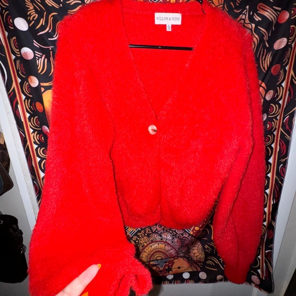 Willow & Wind Red Cardigan - Picture 1 of 4